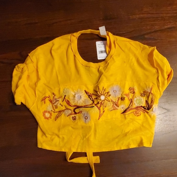Free People Tops - Free people embroidered crop top